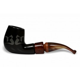 Cachimbo Bertoldi Anel Madeira Preto com Filtro Permanente